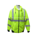 Cheap safety green knitted wear hi vis sweater safety reflective jacket